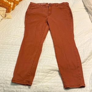 Rust skinny jeans